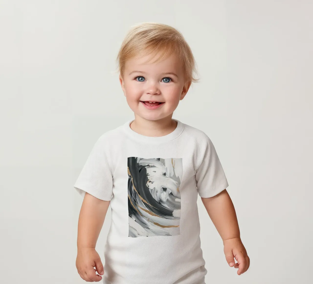 Essenza di vortice in scala di grigi maglietta neonato da Monarch Arc