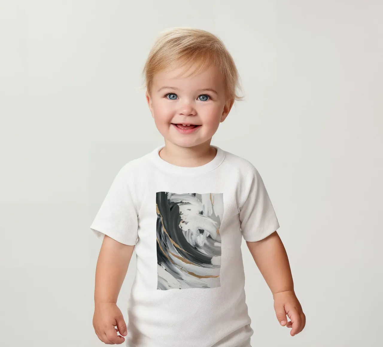 Grayscale Vortex Essence Baby T-Shirt von Monarch Arc