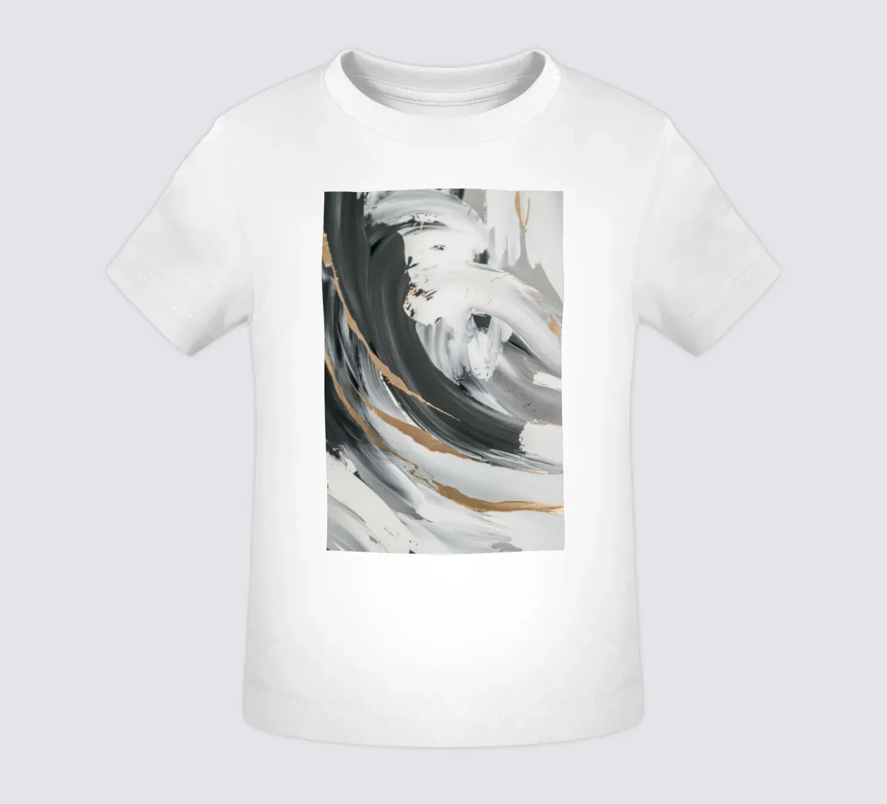 Grijstinten Vortex Essence baby t-shirt van Monarch Arc
