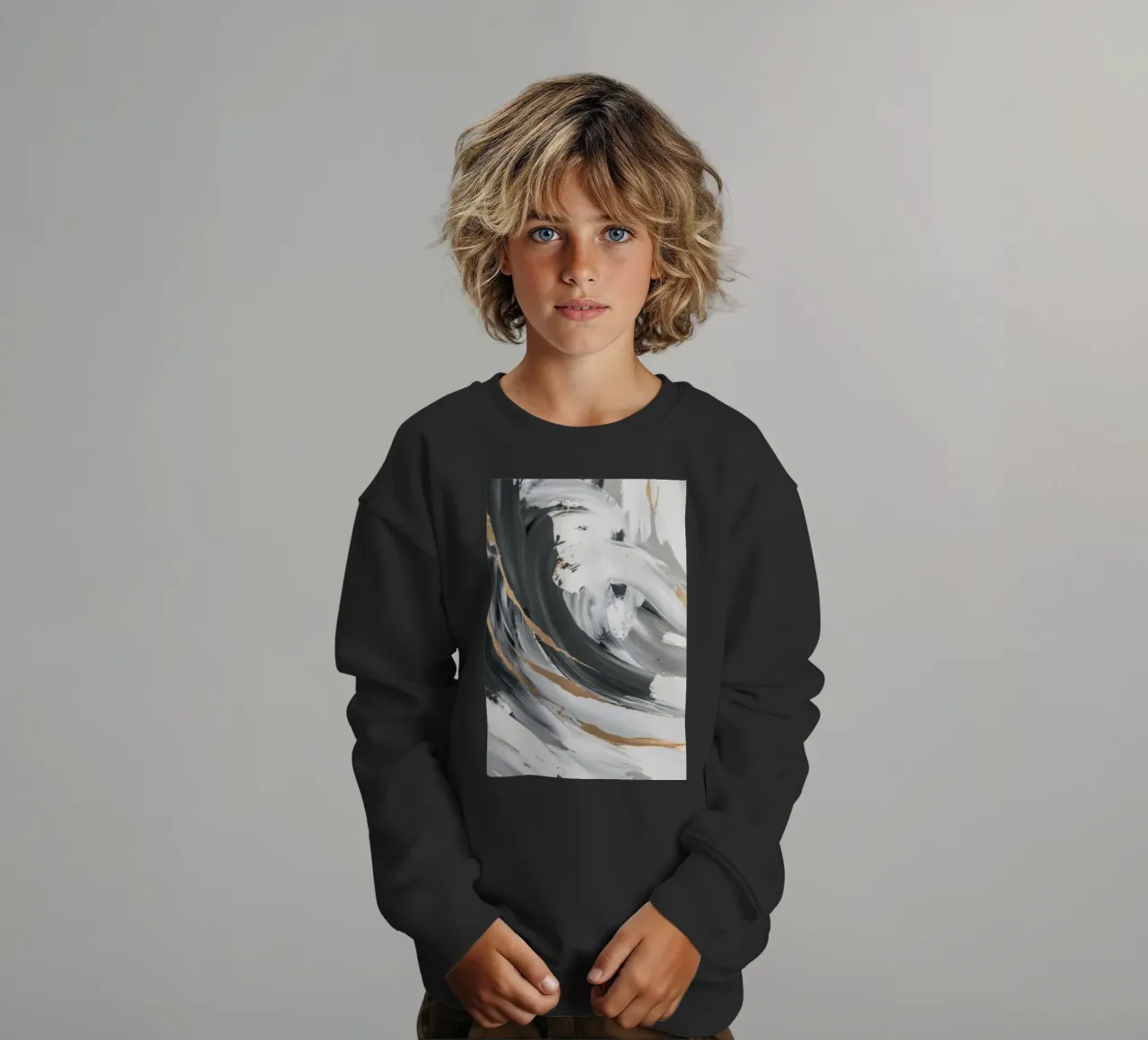 Essenza di vortice in scala di grigi felpa bambino da Monarch Arc