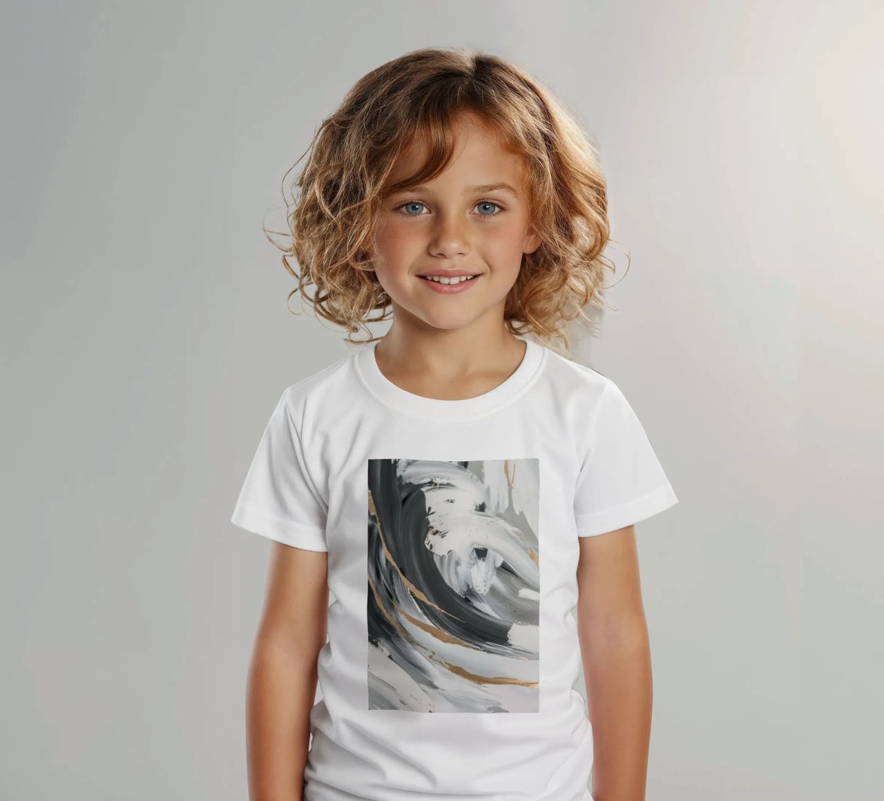 Essenza di vortice in scala di grigi t-shirt bambini da Monarch Arc