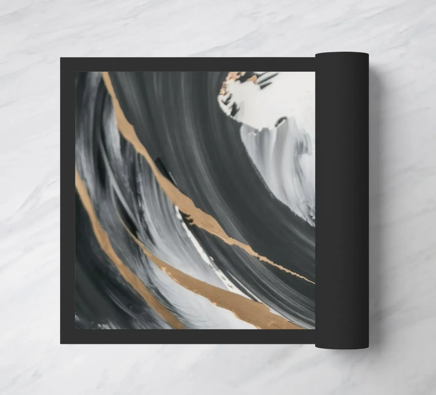Grayscale Vortex Essence doormat by Monarch Arc