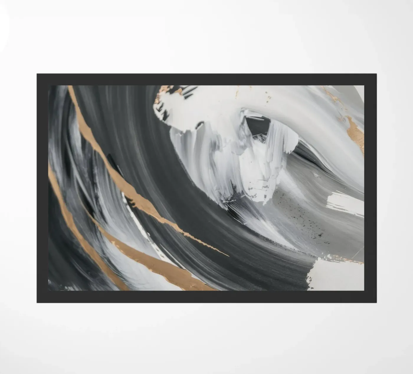 Grayscale Vortex Essence doormat by Monarch Arc