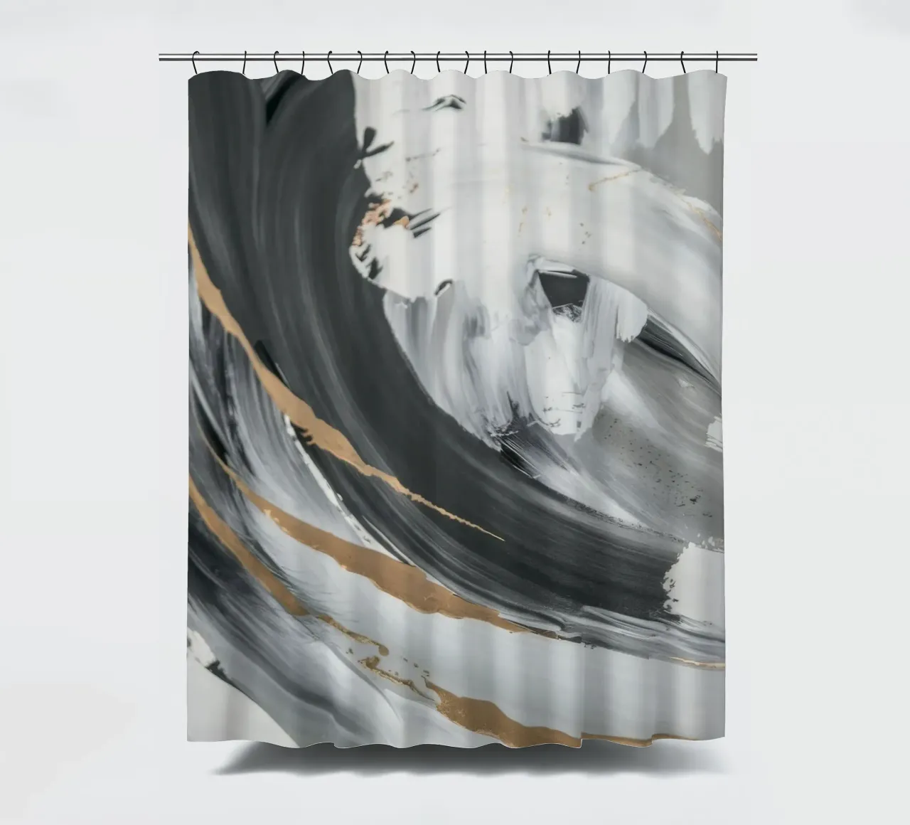 Essenza di vortice in scala di grigi tenda da doccia da Monarch Arc