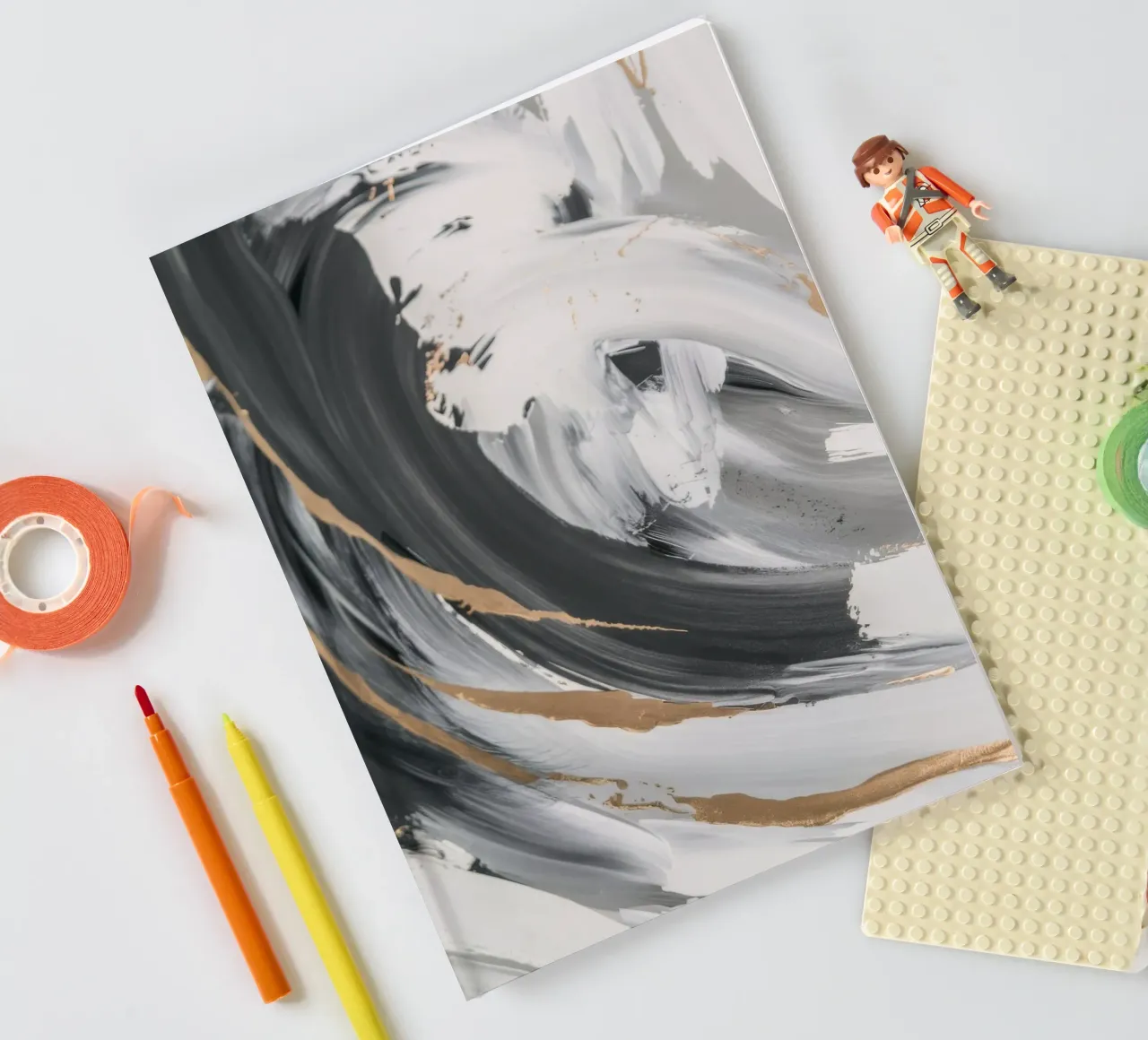 Grayscale Vortex Essence notebook by Monarch Arc