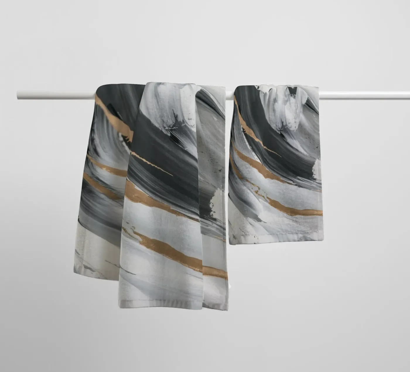Grayscale Vortex Essence towel by Monarch Arc