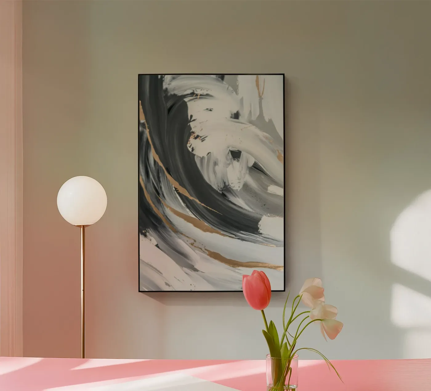 Grayscale Vortex Essence plexiglas de Monarch Arc