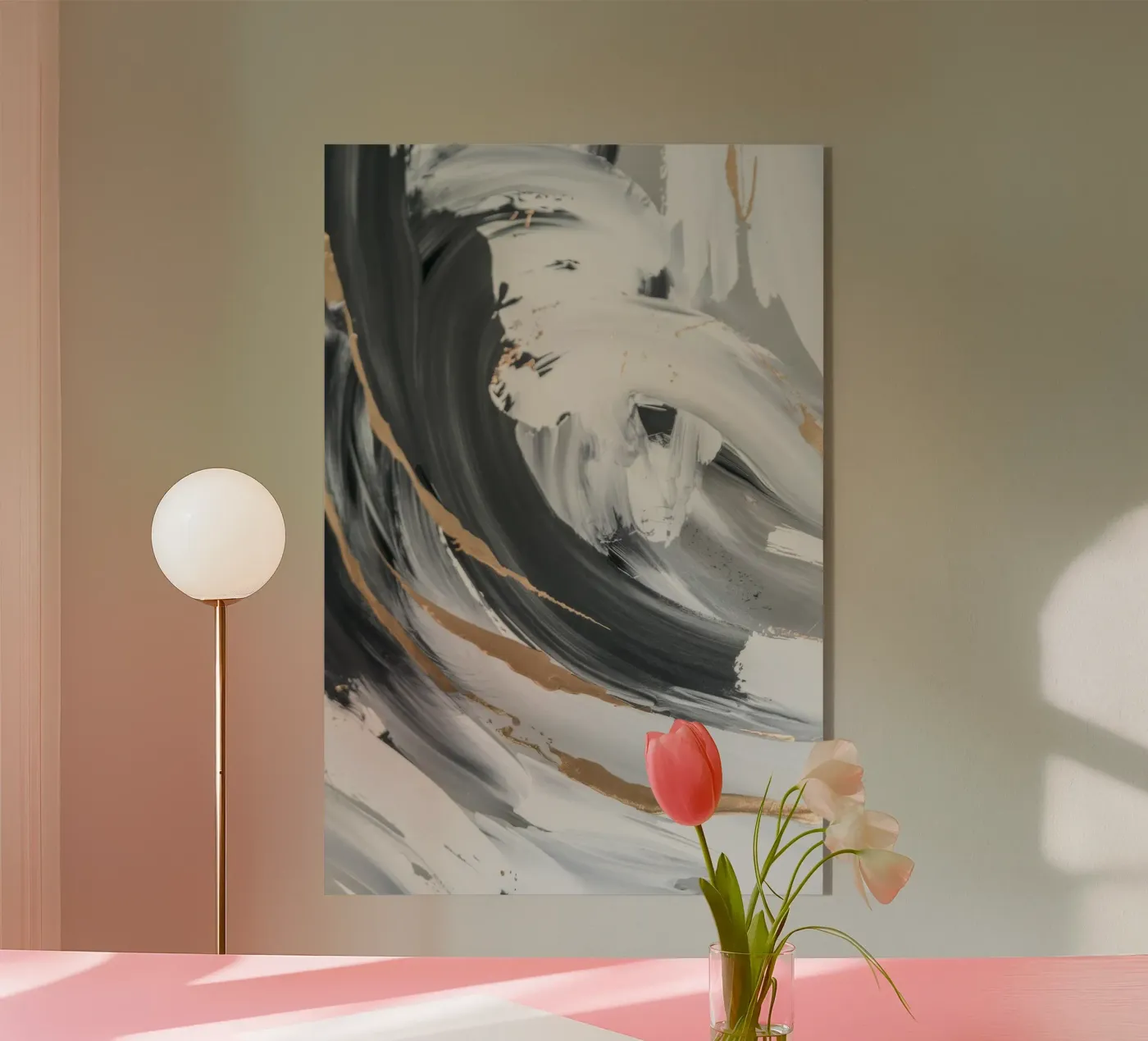 Grayscale Vortex Essence plexiglas de Monarch Arc