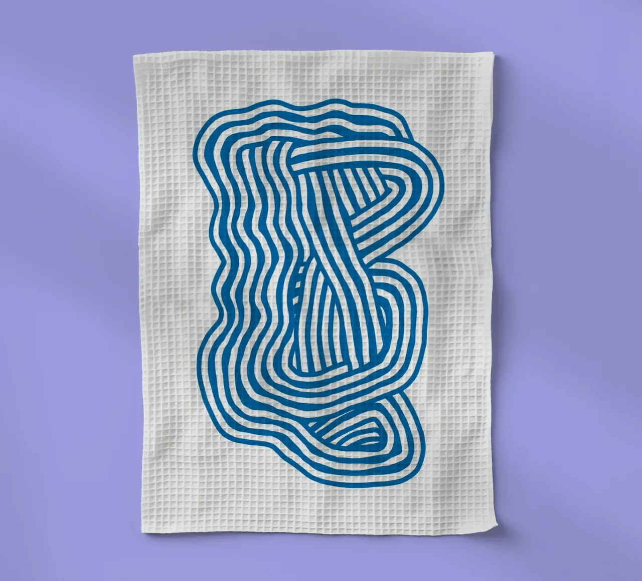 Line art Sculpt tea towel by Little Dean