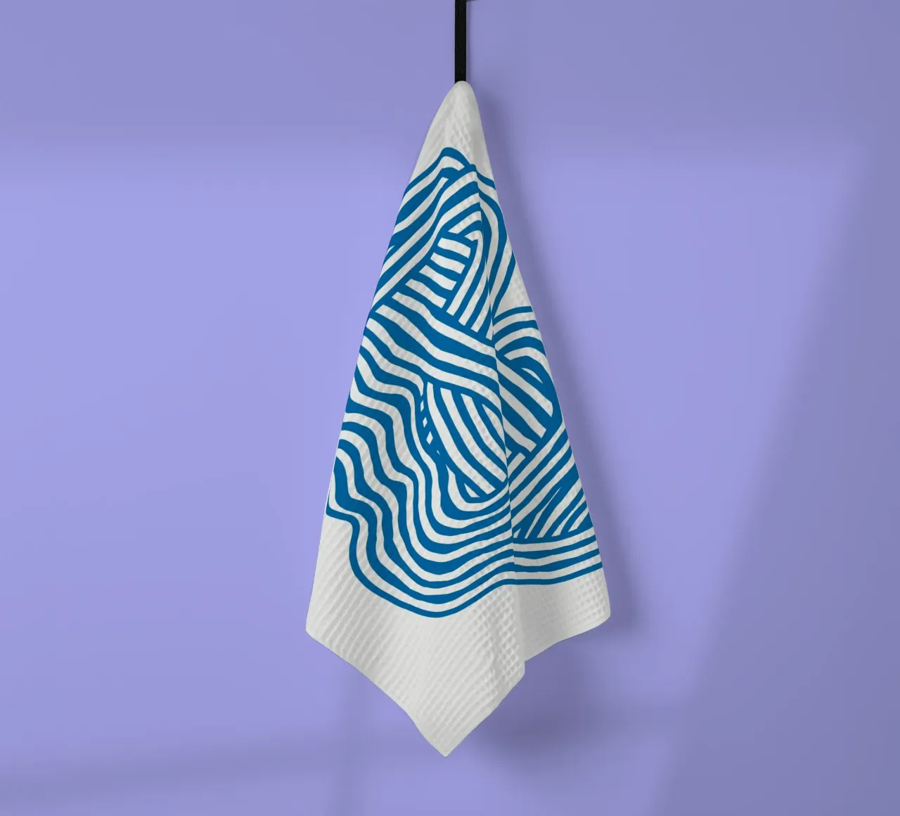 Line art Sculpt tea towel by Little Dean