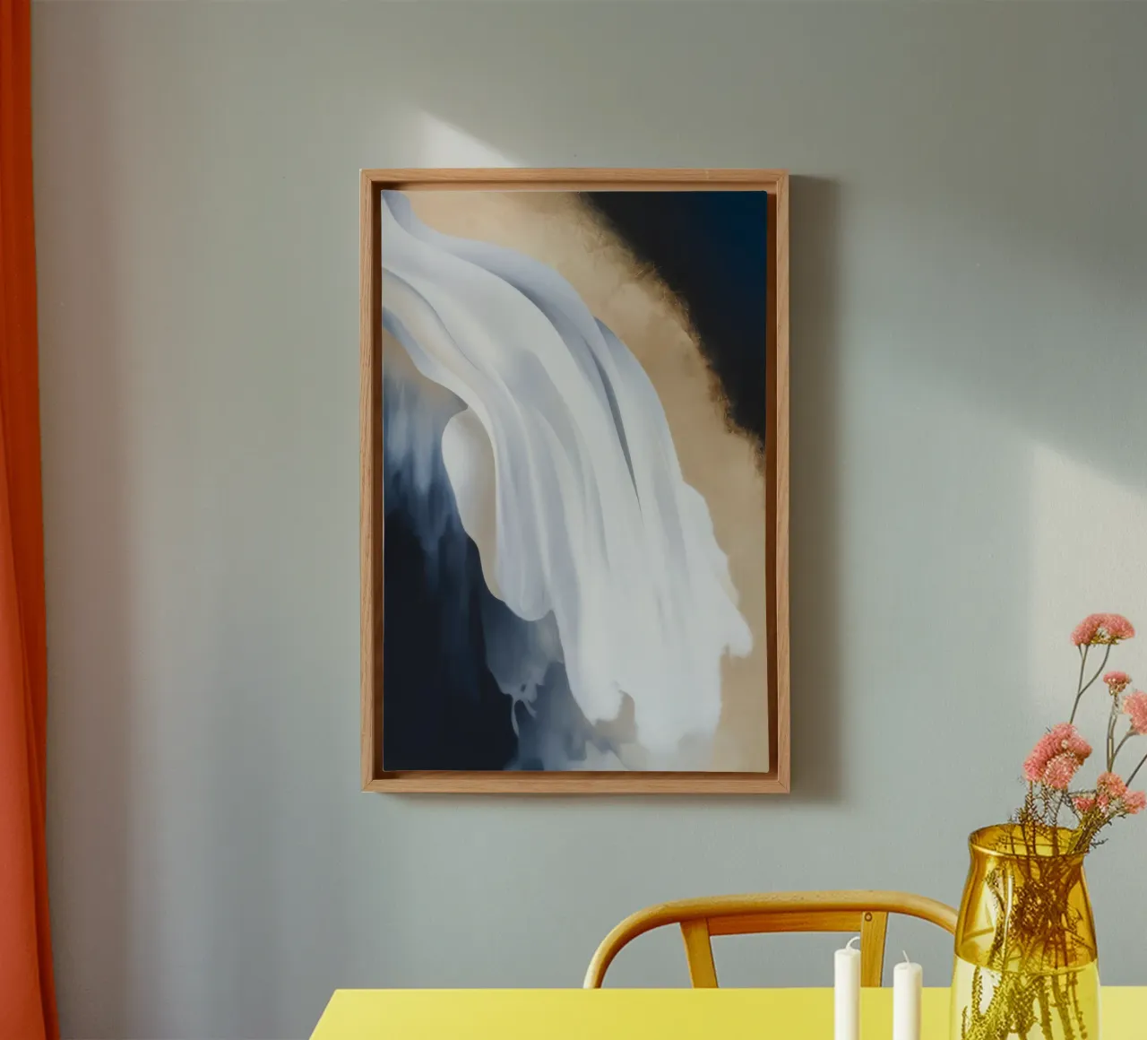 Cascata d'oro Serenity tela con Cornice a cassetta da Monarch Arc