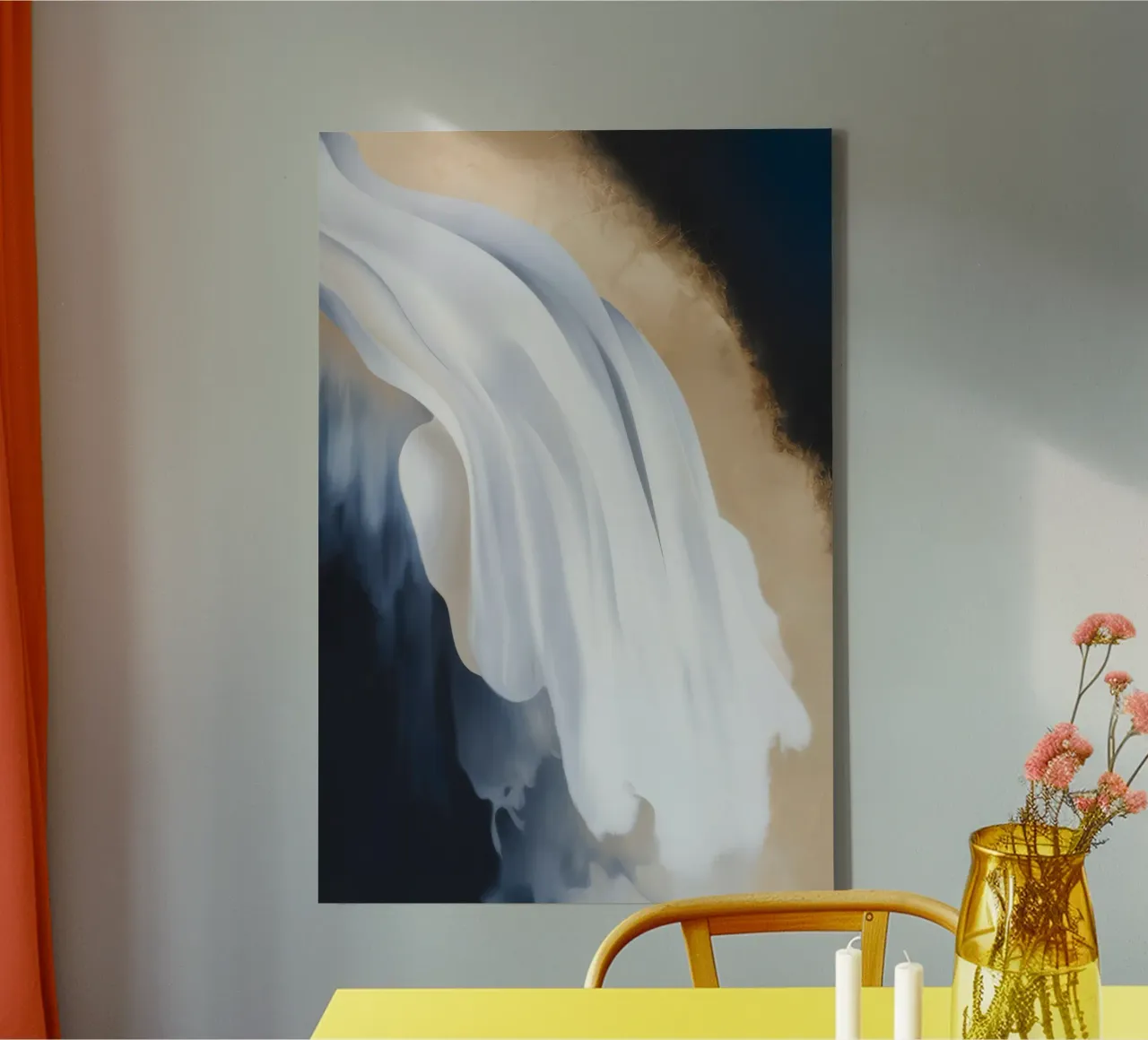 Cascata d'oro Serenity tela con Cornice a cassetta da Monarch Arc