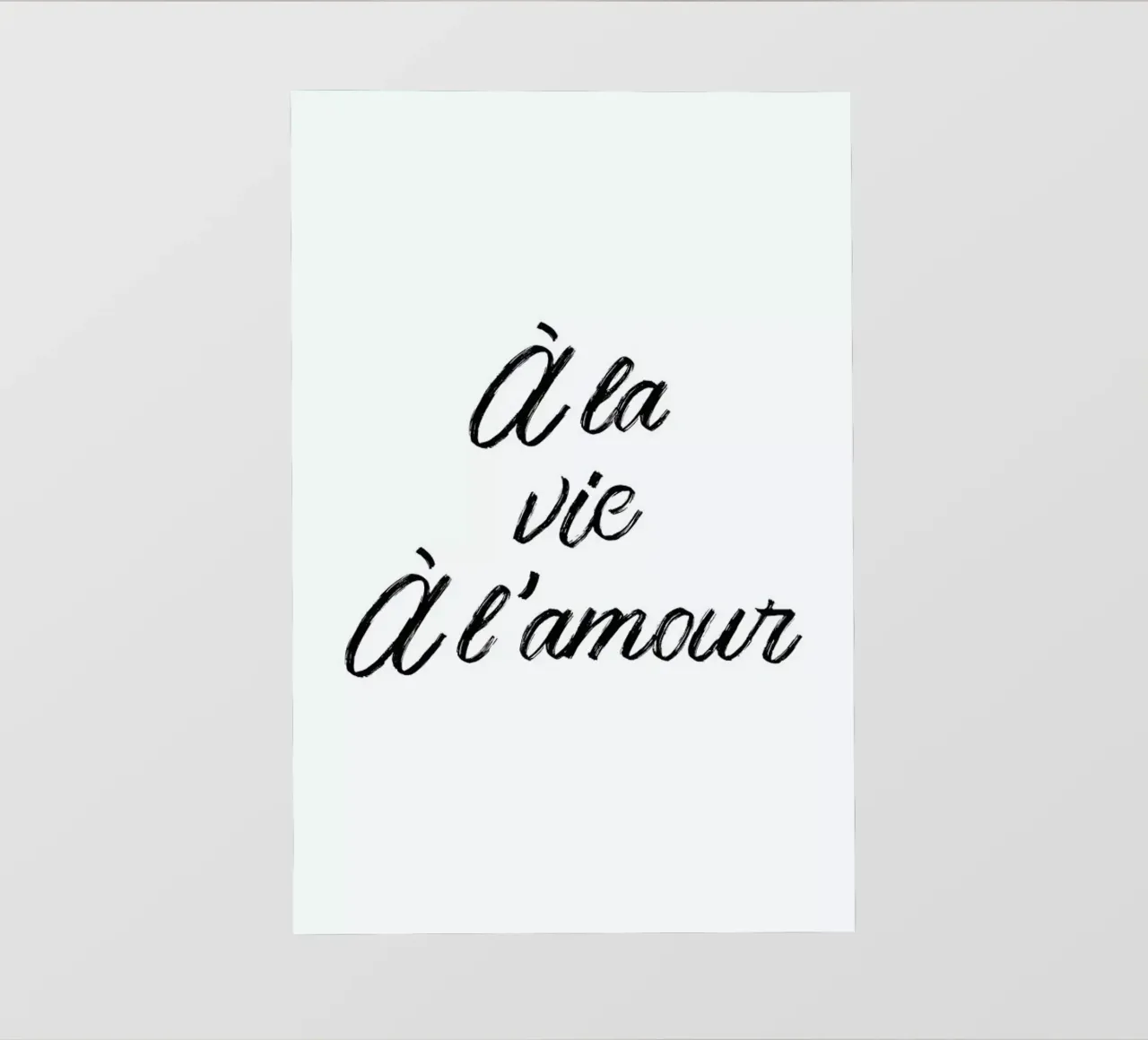 À la vie à l'amour telo in pvc da typed
