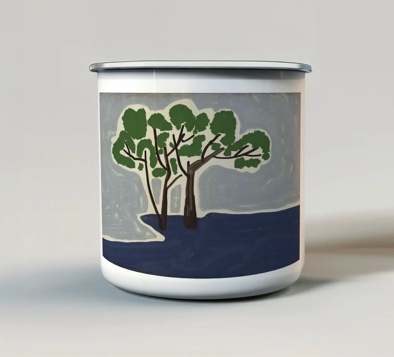 Schizzo dell'albero tazza in smalto da Little Dean
