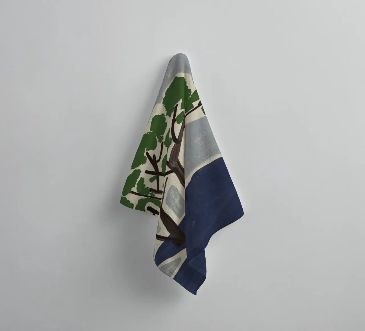 Tree sketch towel by Little Dean