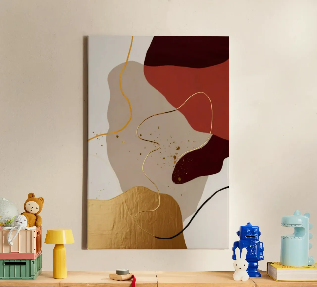 Earthen Hue Abstraction canvas by Monarch Arc