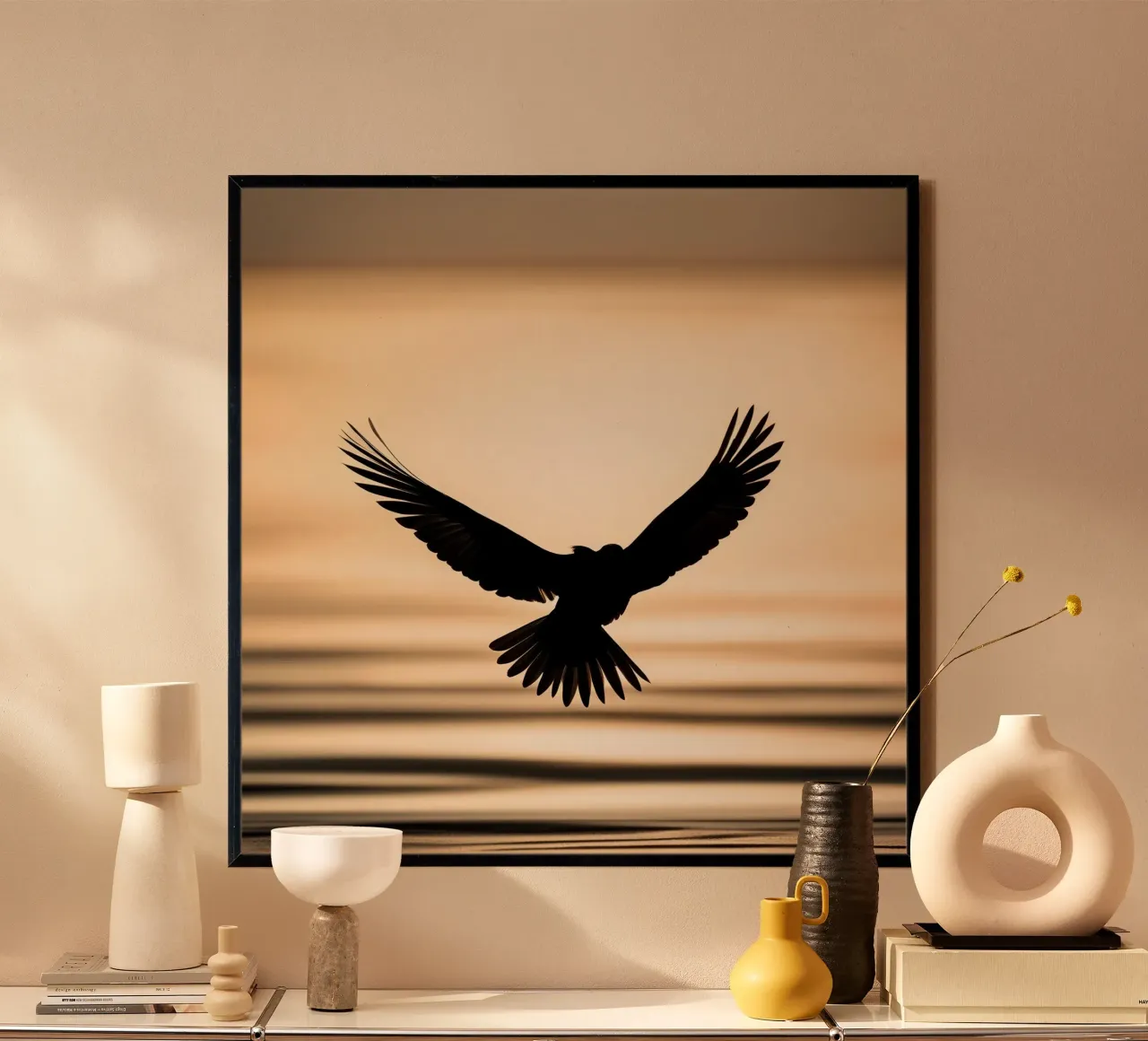 Le ali della libertà poster con telaio in legno da PhotoVibe Decor