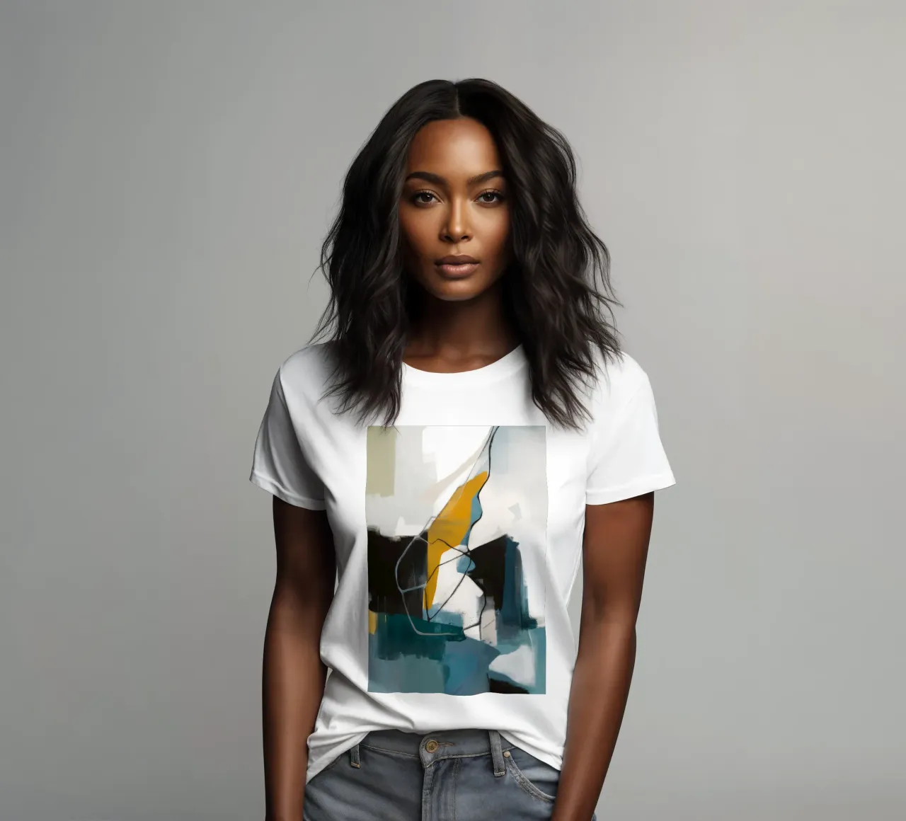 Profondeurs forestières abstraites t-shirt ajusté pour femmes de Monarch Arc