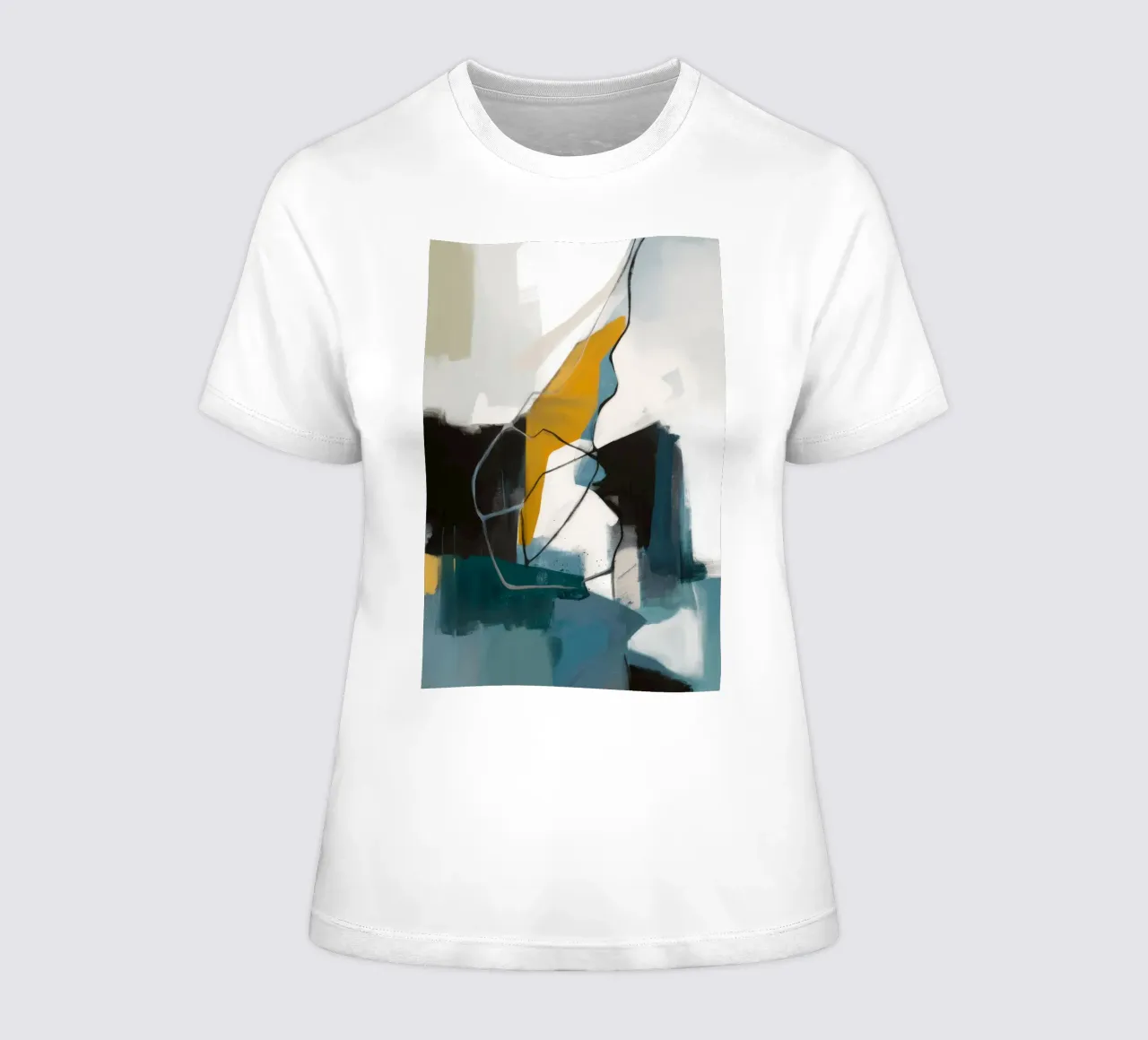 Profondeurs forestières abstraites t-shirt ajusté pour femmes de Monarch Arc