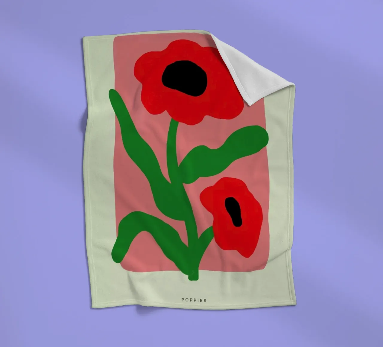 Poppies II coperta in pile da Studio One