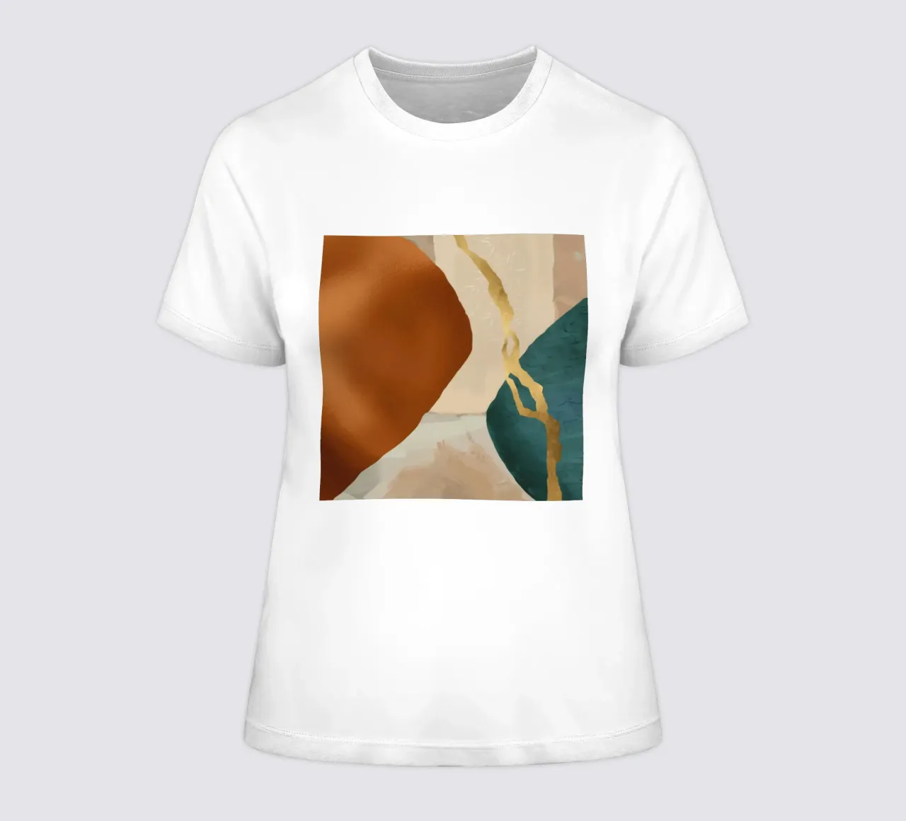 Golden Hour Horizon women's fitted t-shirt by Monarch Arc