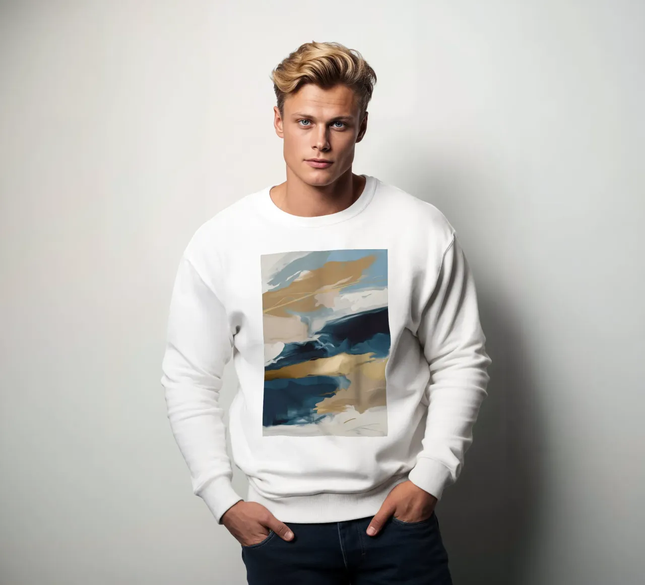 Azure Gold Fusion sweatshirt by Monarch Arc