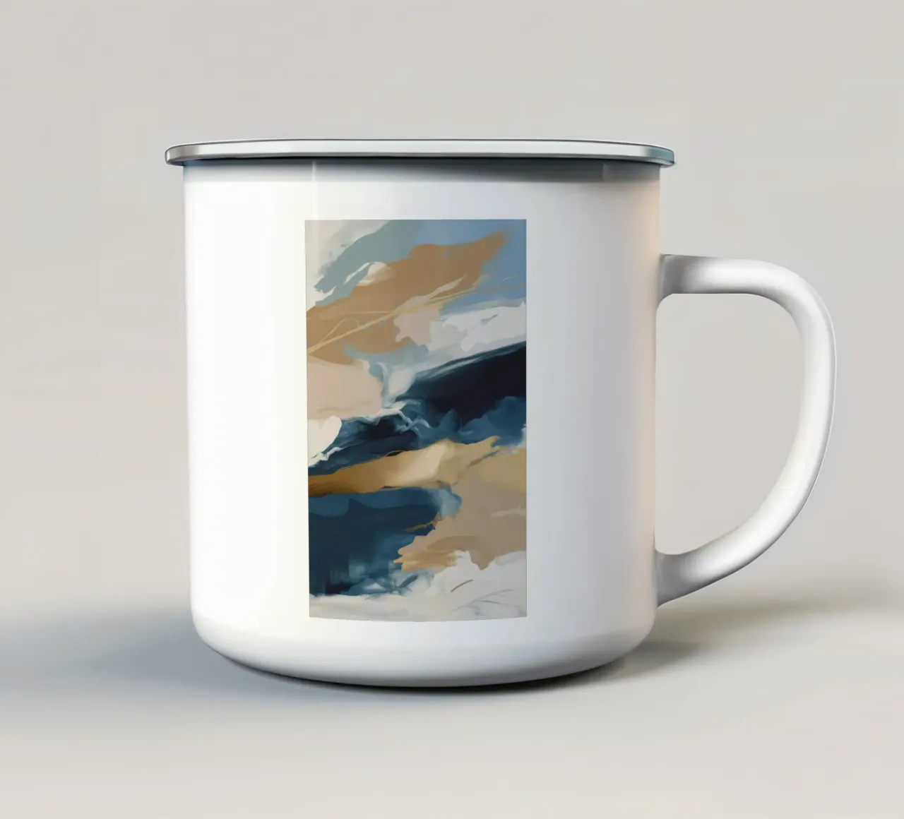 Fusión Azure Gold taza de esmalte de Monarch Arc