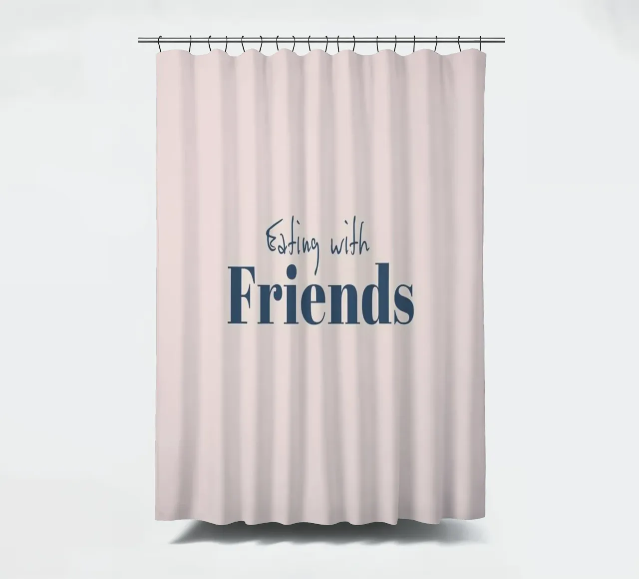 Eating with Friends shower curtain by Ayleen