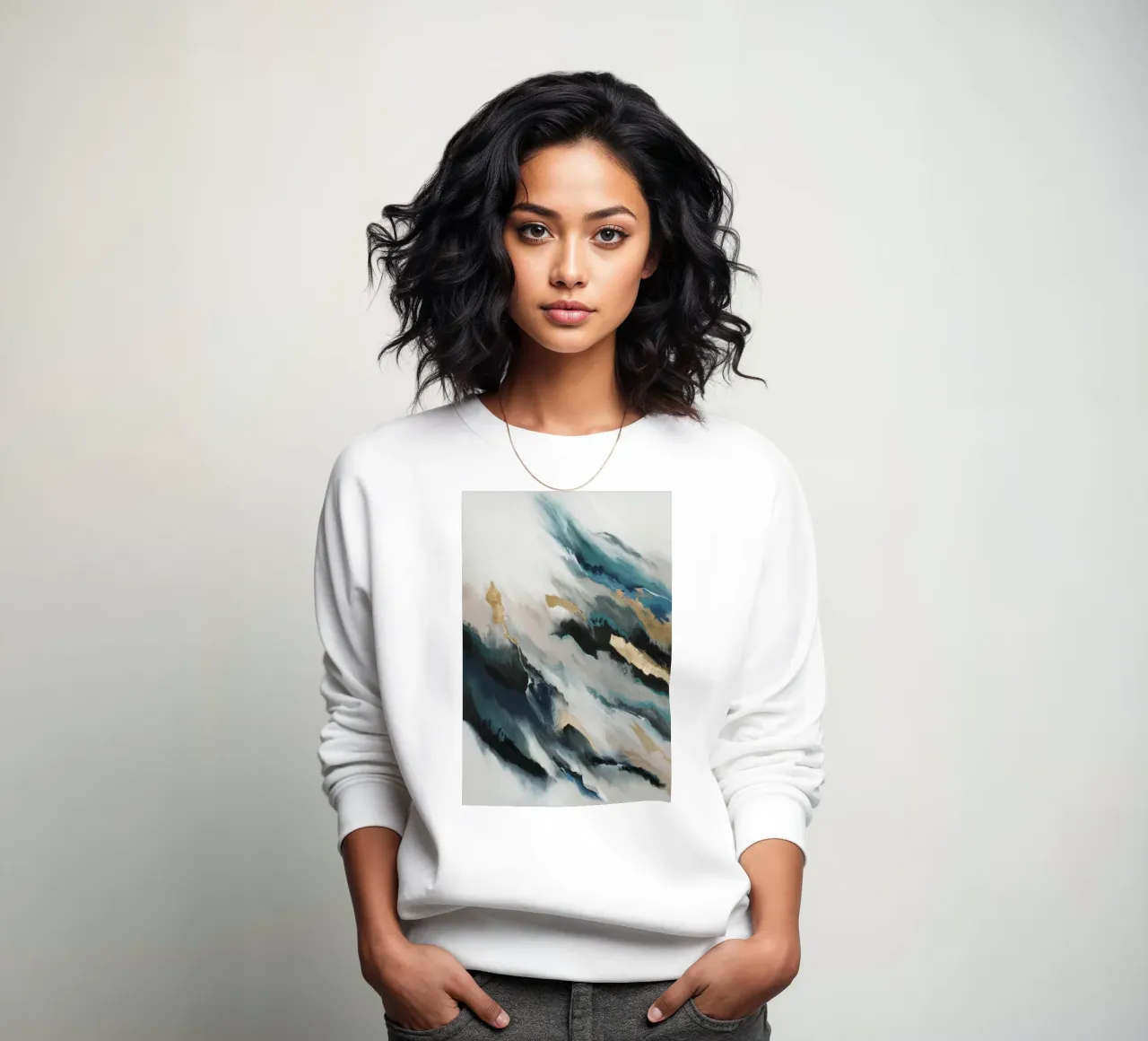 Aqua Flow Dynamics Sweatshirt von Monarch Arc