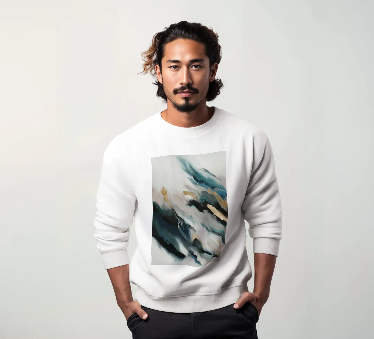 Aqua Flow Dynamics Sweatshirt von Monarch Arc