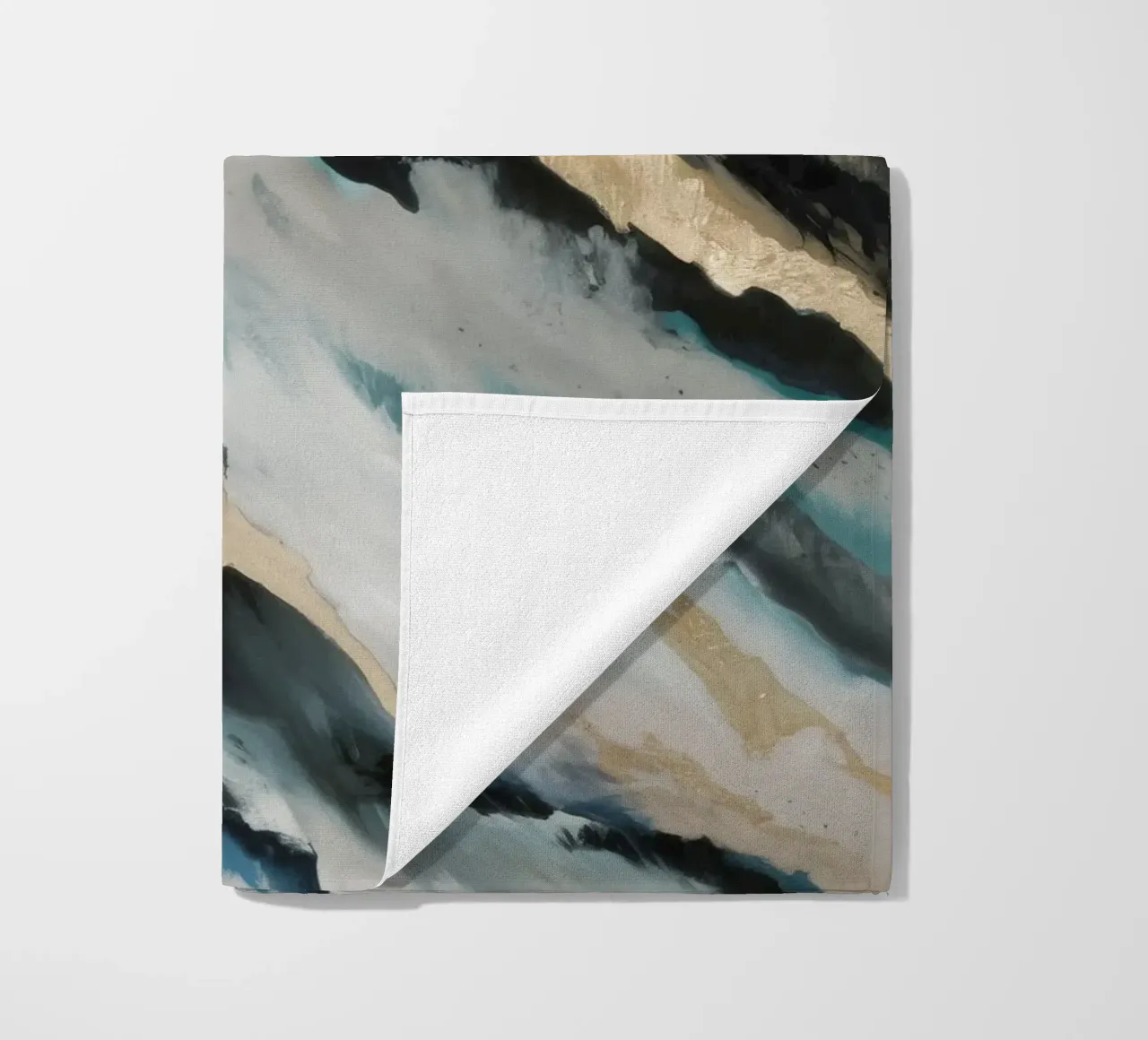 Aqua Flow Dynamics beach towel by Monarch Arc