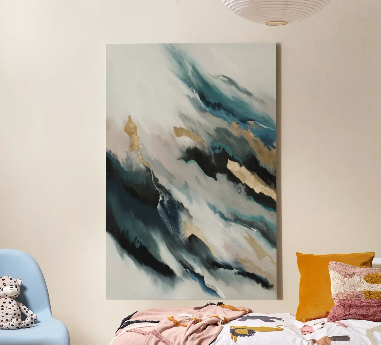 Aqua Flow Dynamics canvas by Monarch Arc