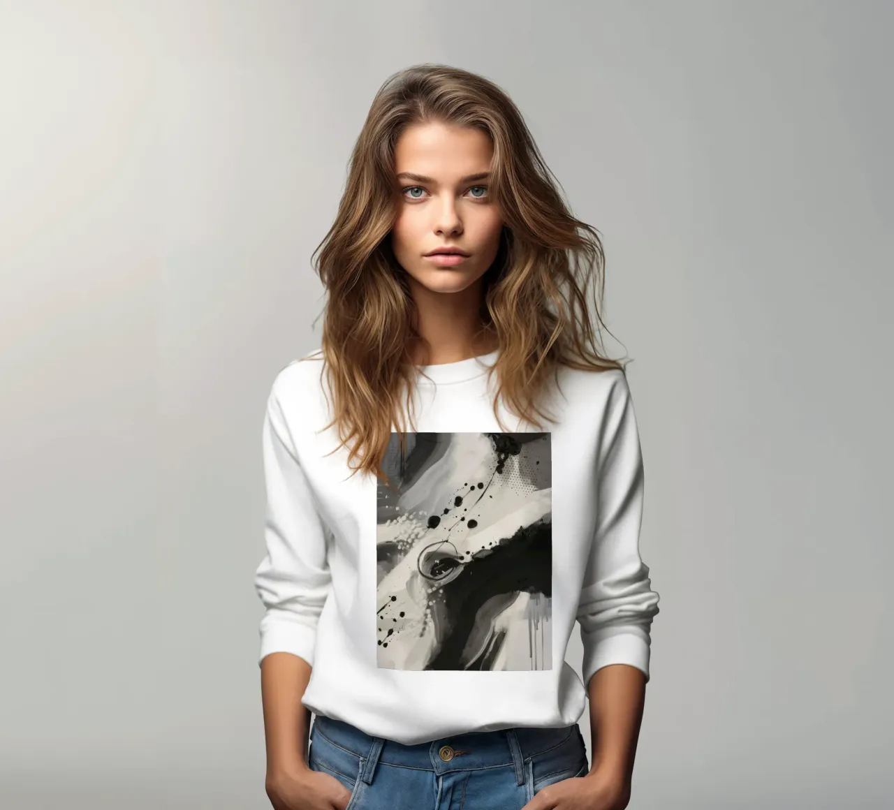 Monochrome Chaos Symphony sweatshirt by Monarch Arc