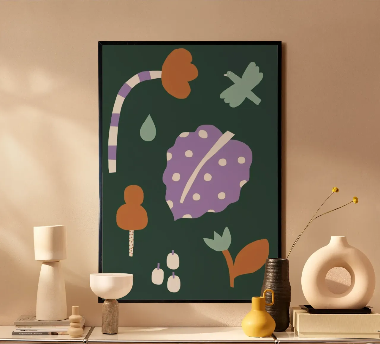 Flora & Fauna poster con telaio in alluminio da Maren Gross