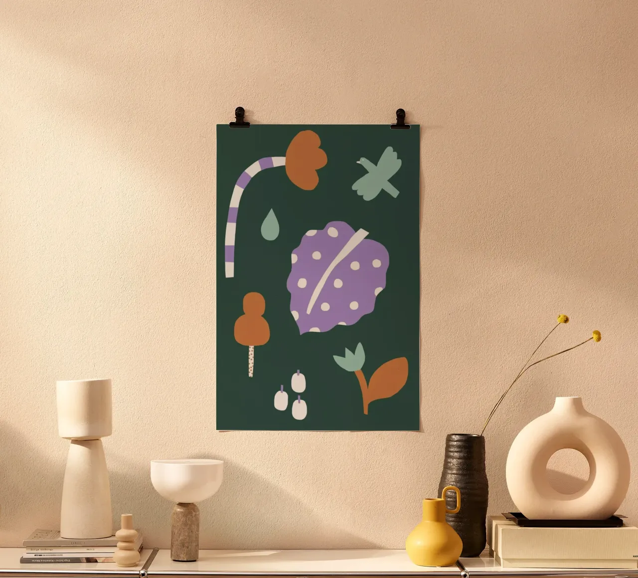 Flora & Fauna poster con telaio in alluminio da Maren Gross