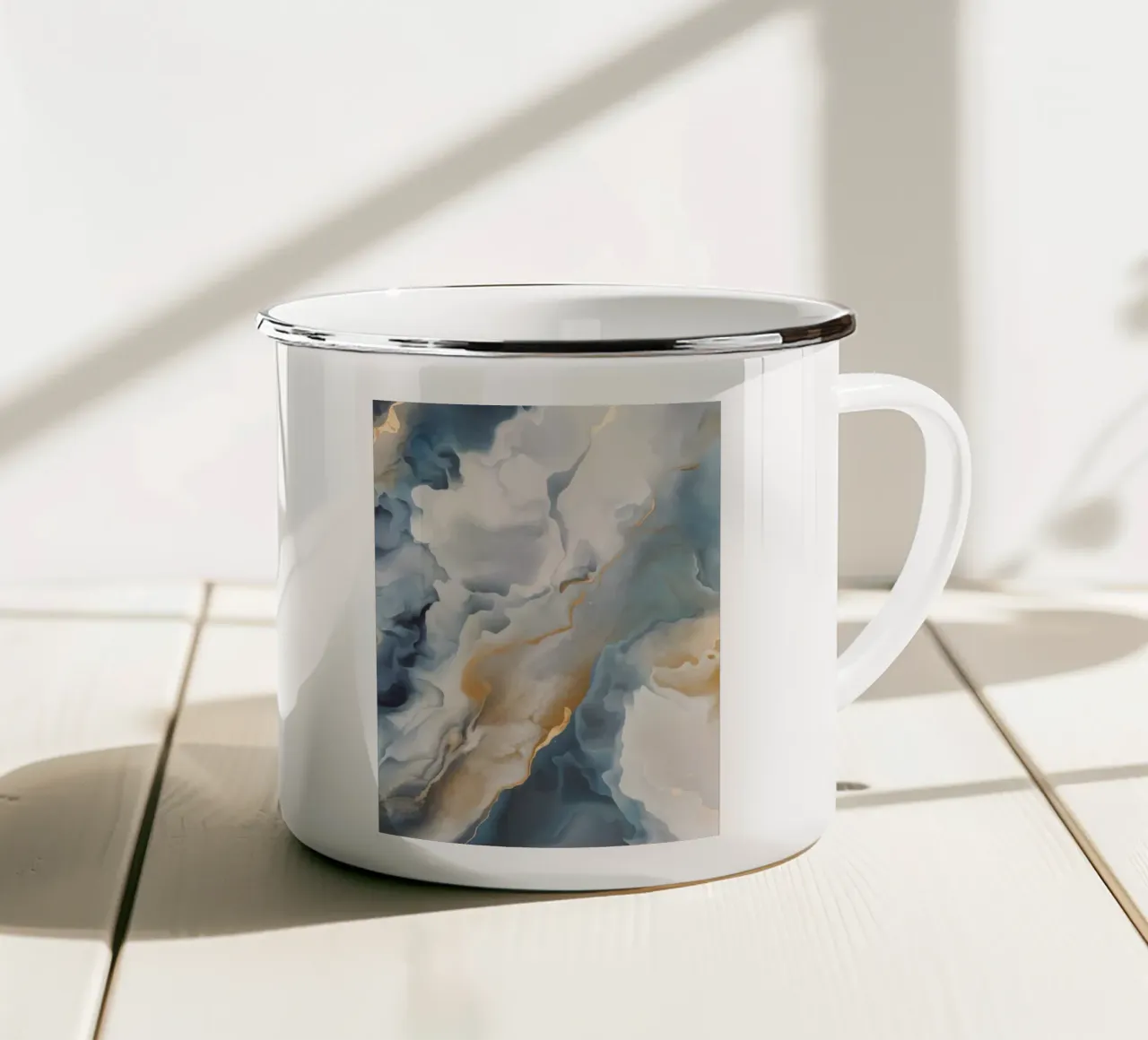 Essenza d'oro di marmo tazza in smalto da Monarch Arc