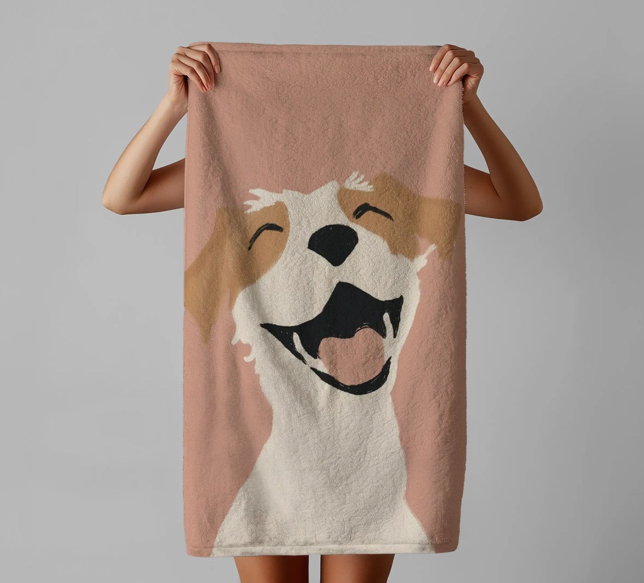 Baloo with a sense of humour towel by Carinaprint