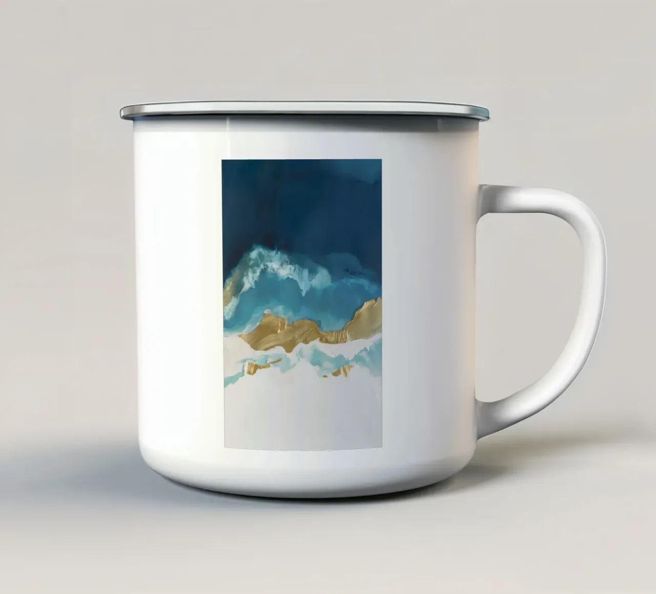 Azzurro Golden Divide tazza in smalto da Monarch Arc