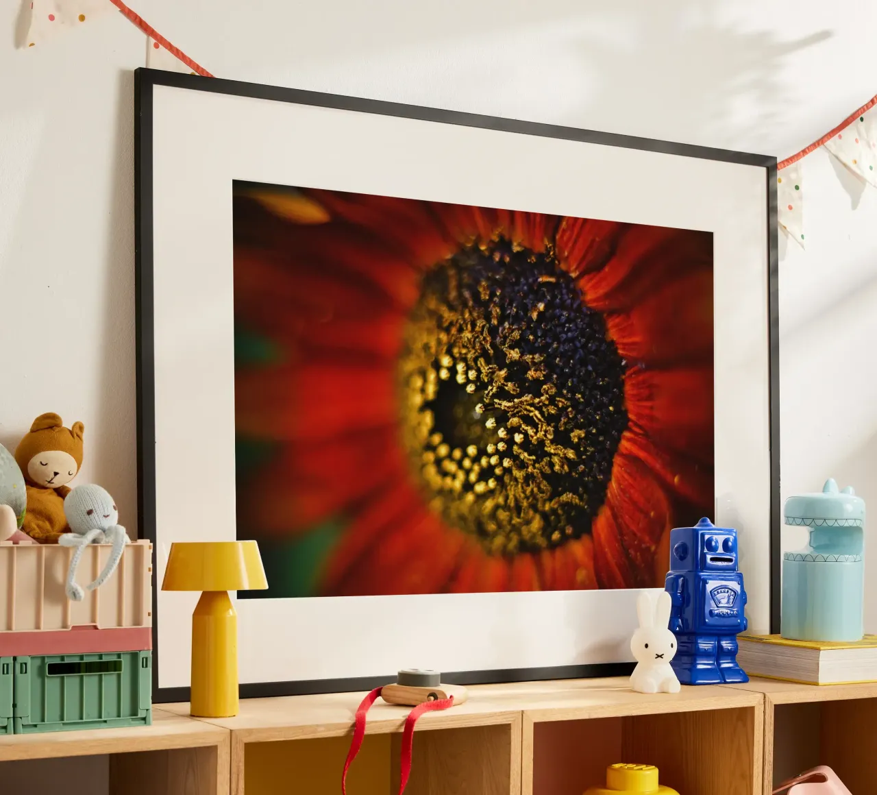 Wild Bloom Poetry poster with aluminum frame by PhotoVibe Decor