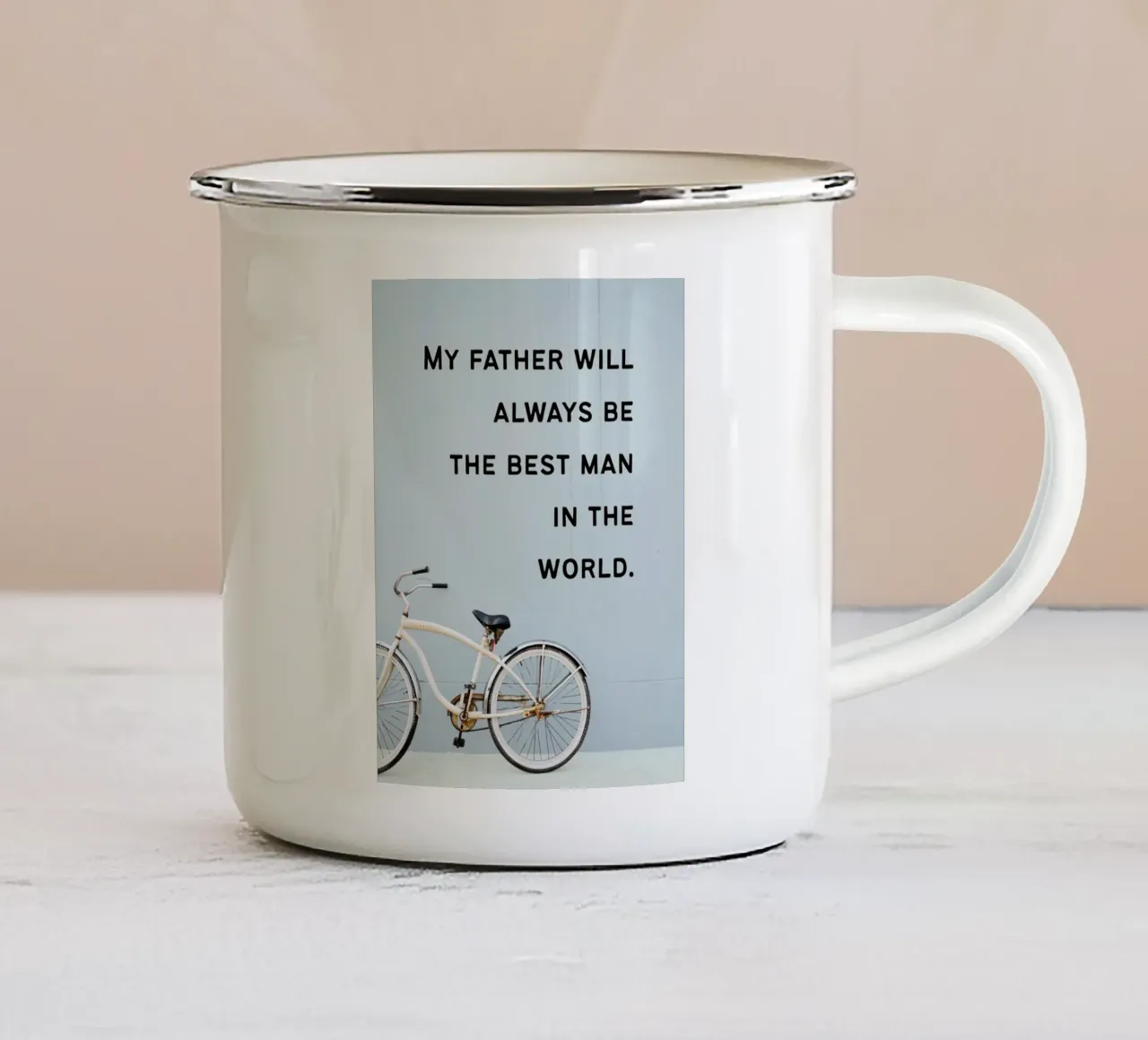 VATER POSTER – “My father will always be...“ tazza in smalto da Einfach Uebel