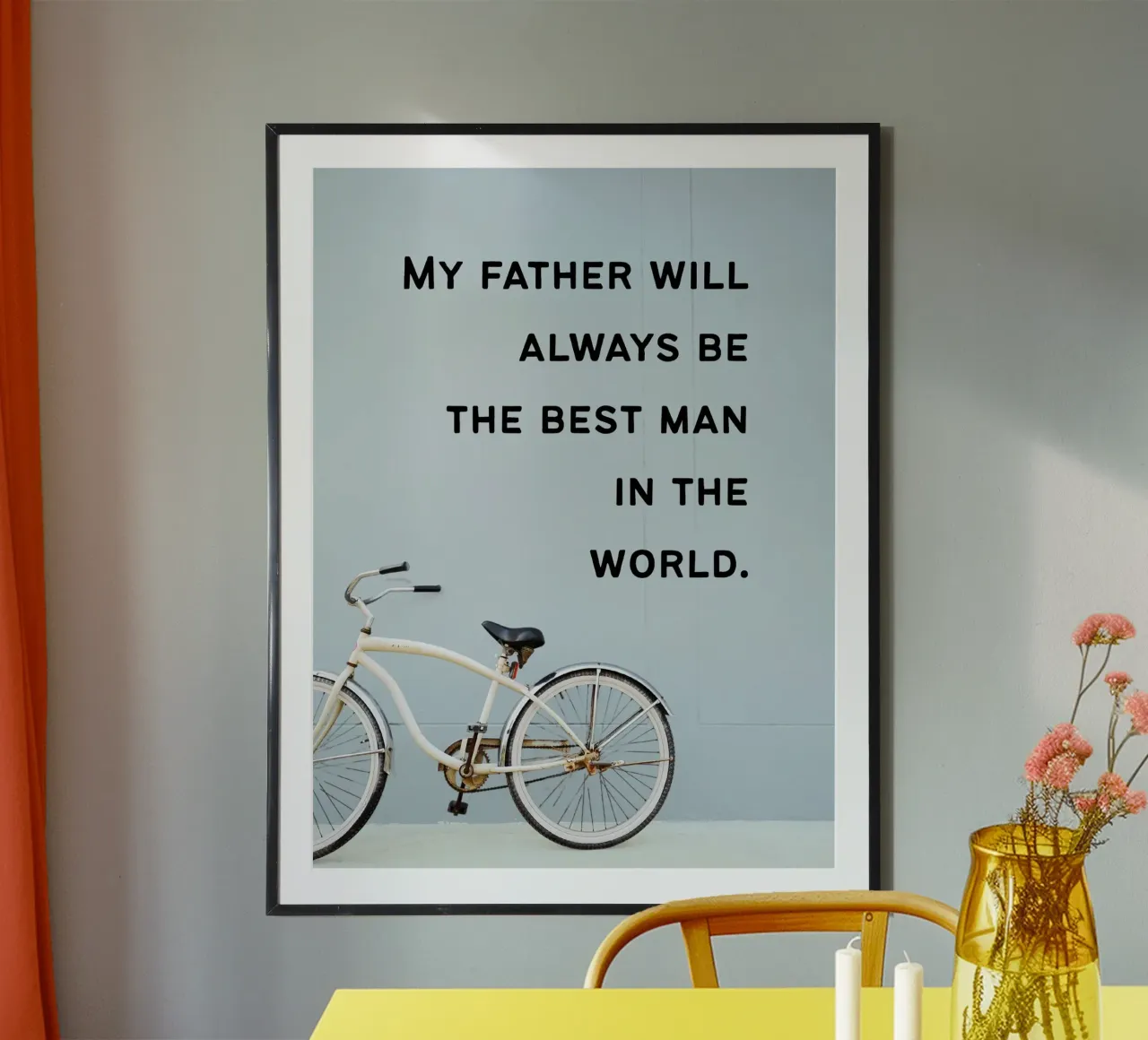 VATER POSTER – “My father will always be...“ poster con telaio in plastica da Einfach Uebel