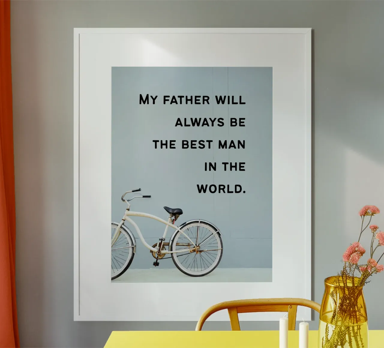 VATER POSTER – “My father will always be...“ poster con telaio in plastica da Einfach Uebel
