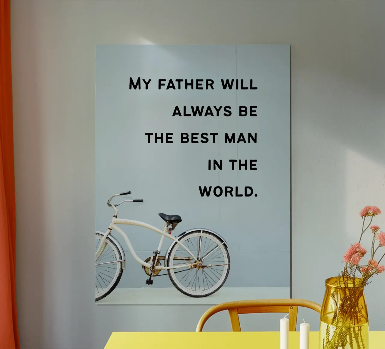 VATER POSTER – “My father will always be...“ poster con telaio in plastica da Einfach Uebel