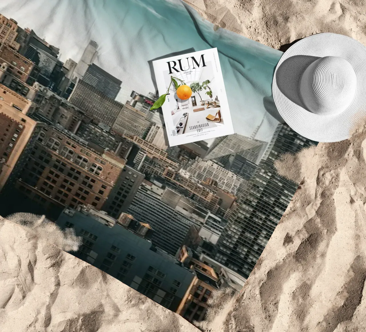 New York 2.0 beach towel by Flo Klein