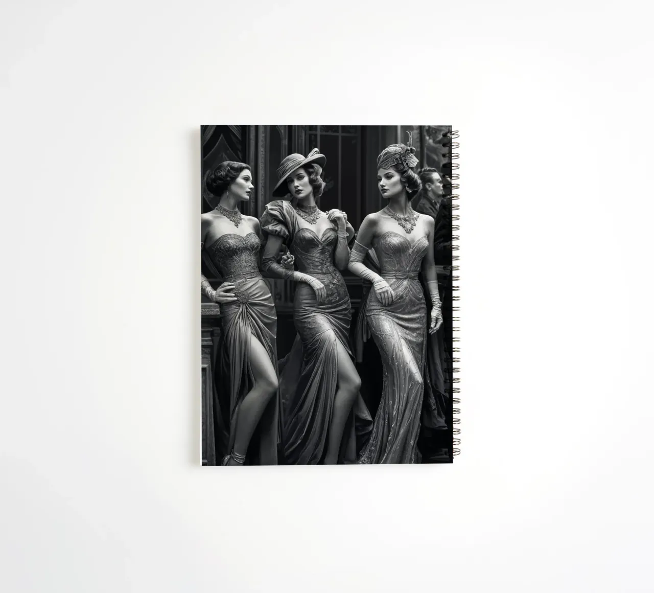 Elegance and nostalgia for classic cinema spiral notebook by Magic Screen