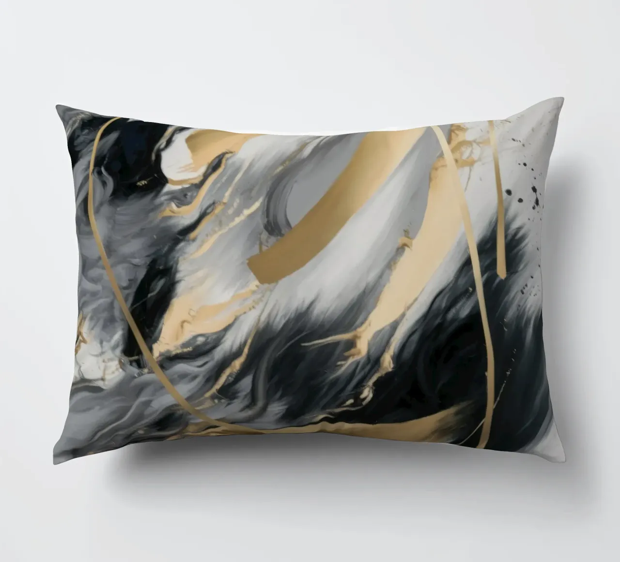 Abstract Golden Fracture decorative cushion by Monarch Arc