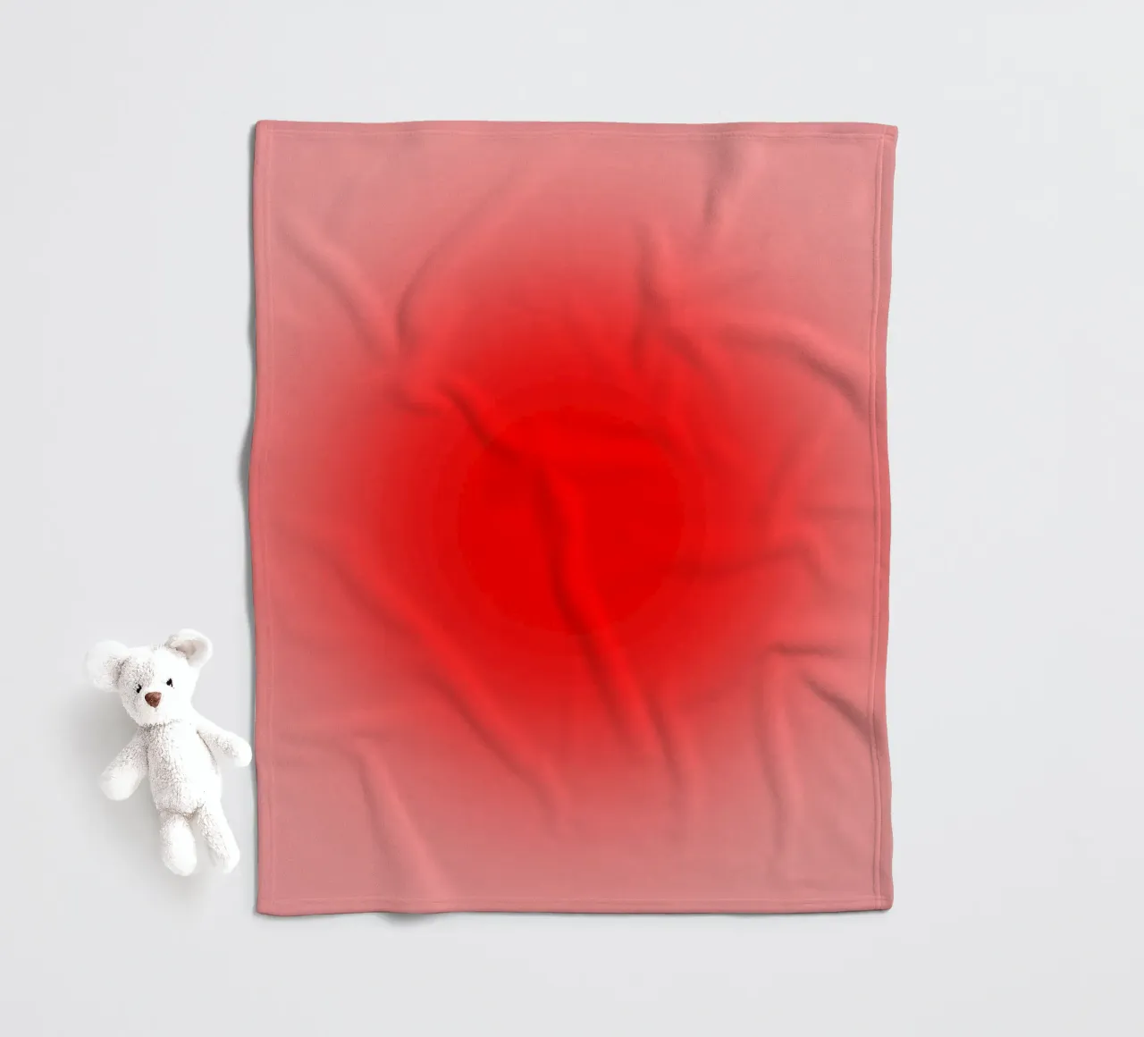Big red coperta in pile da Flo Klein