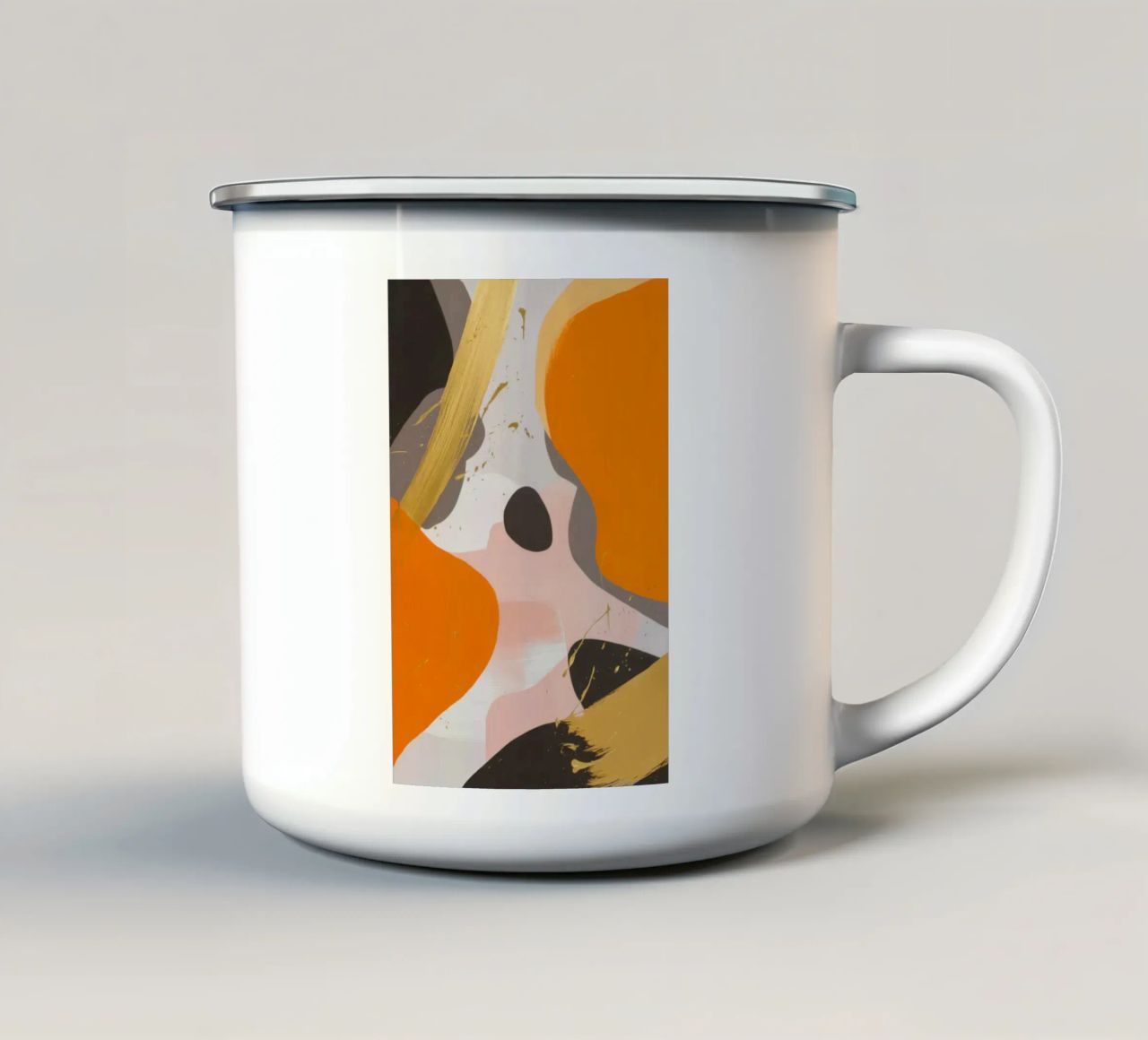 Rapsodia del flusso d'ambra tazza in smalto da Monarch Arc