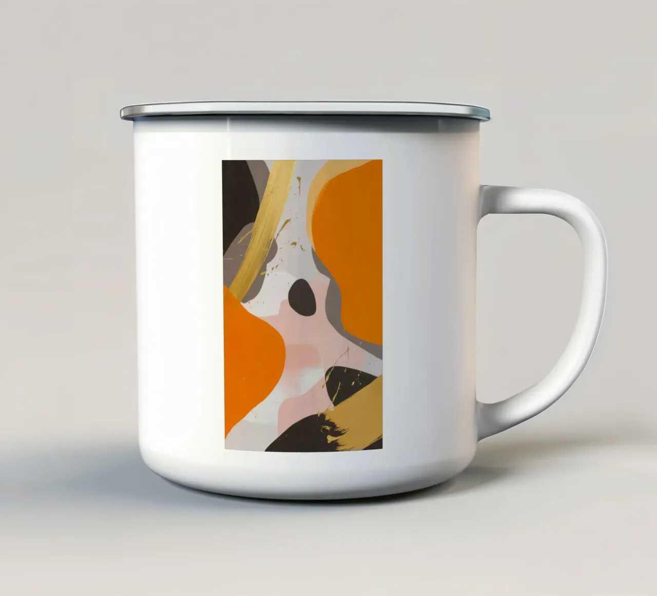 Rapsodia del flusso d'ambra tazza in smalto da Monarch Arc