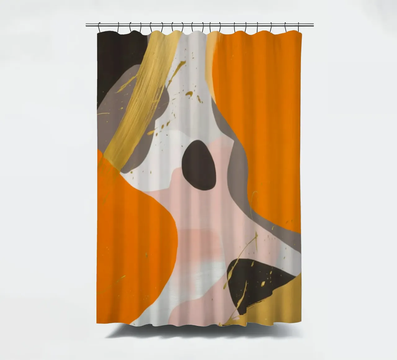 Amber Flow Rhapsody shower curtain by Monarch Arc